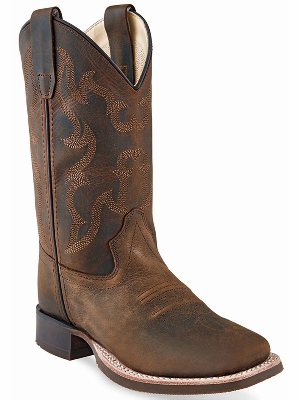 CODY JAMES BOYS' NASH DISTRESSED WESTERN BOOTS - BROAD SQUARE TOE